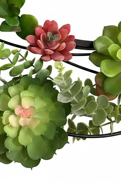 Succulent Wreath Wall Mirror