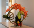 Toucan in Golden Ring | Faux Succulent & Orchid Arrangement