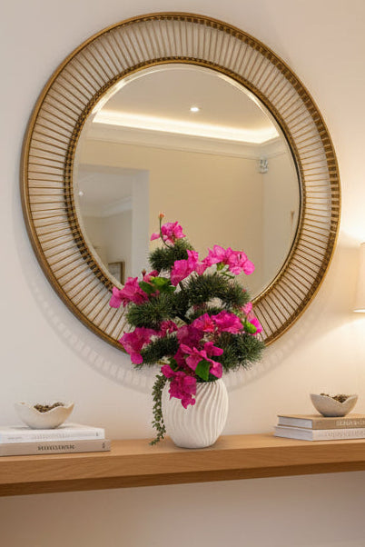 Bonsai with Bougainvillea & Succulents – Faux Floral Arrangement