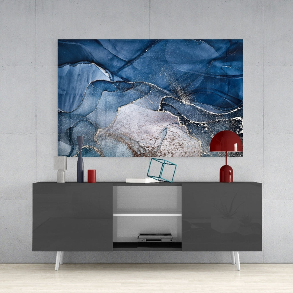 Abstract Depth Glass Wall Art