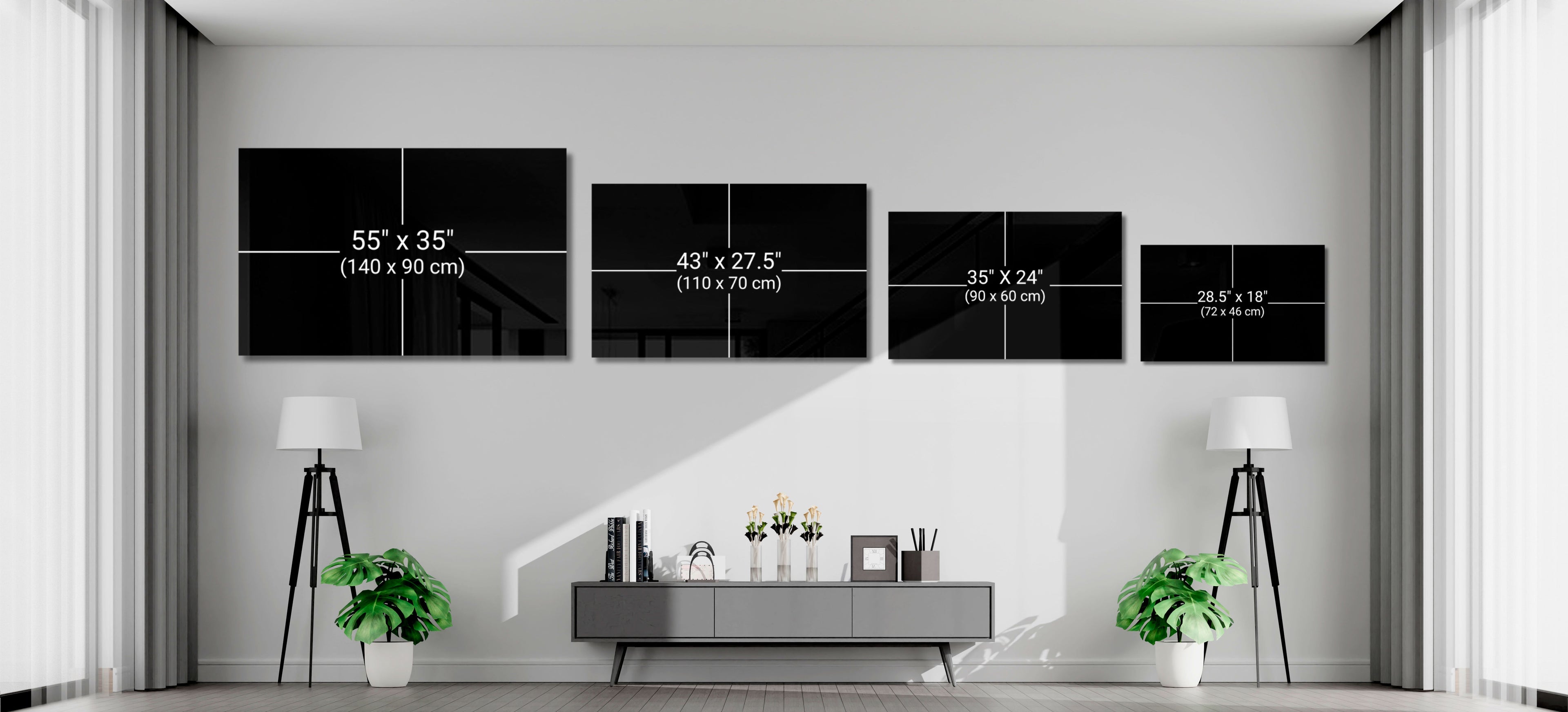 Abstract Depth Glass Wall Art